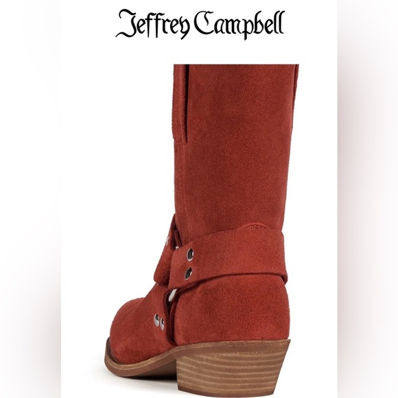 Jeffery Campbell/Waylon Harness Boot (Women)Tomato Red Size 7.5 NWOB - Picture 10 of 11
